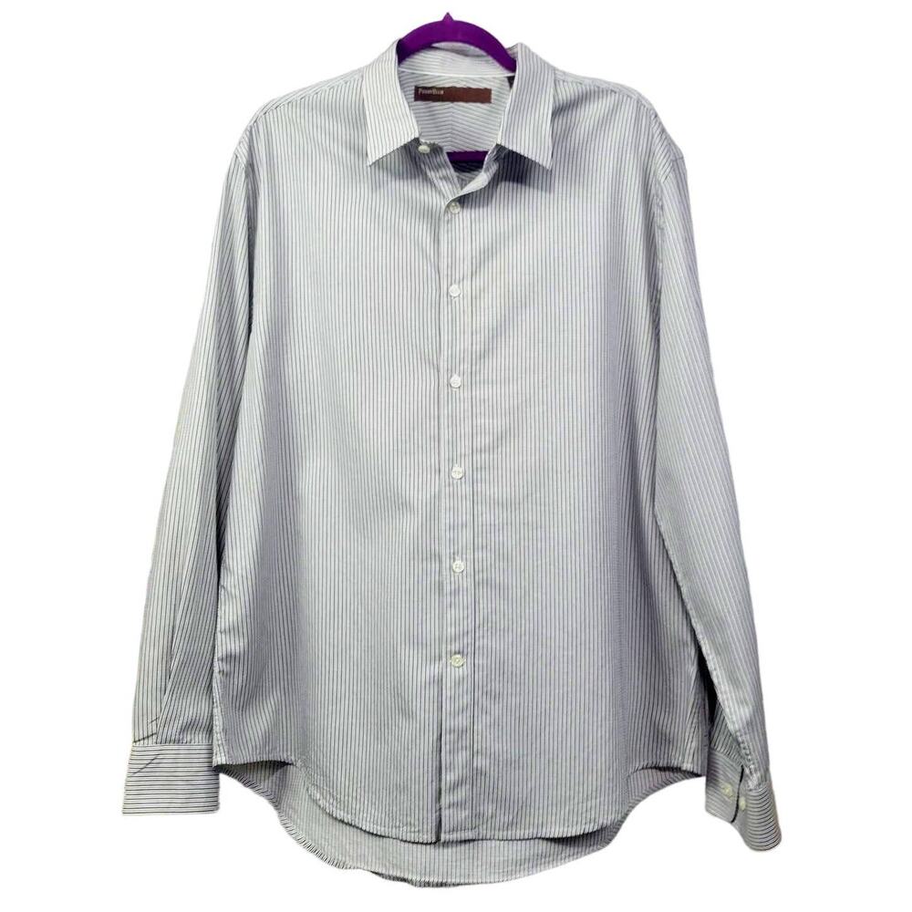 Vintage Perry Ellis Long Sleeve Stripe Men's Shirt Size XL NWOT